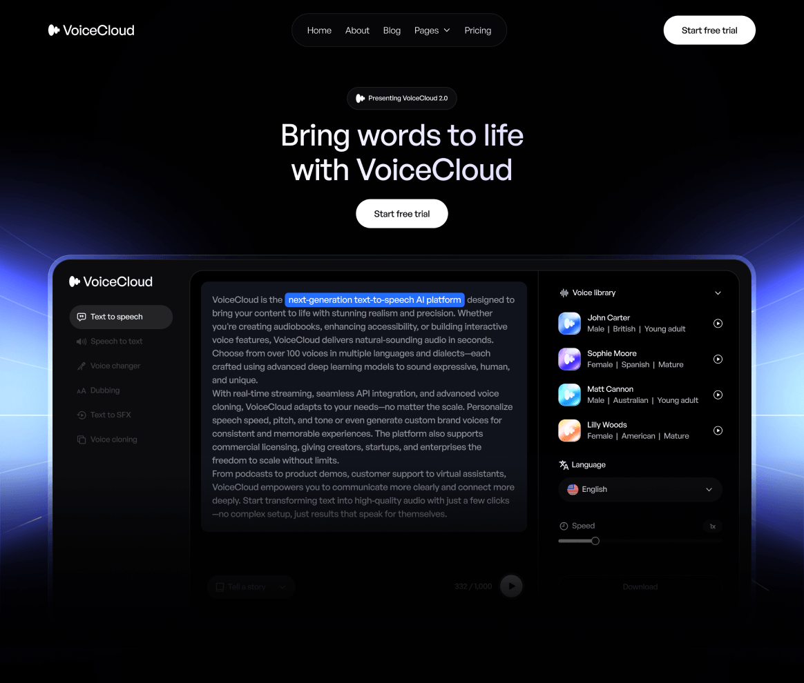 Voicecloud Project - BRIX Agency Portfolio