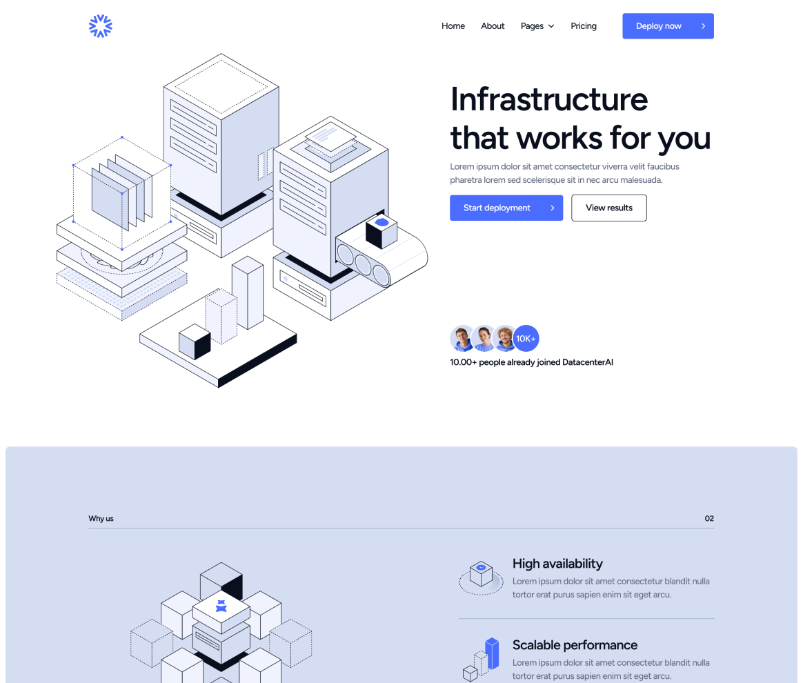 DataCenter Home V3 Project - AI Design Agency