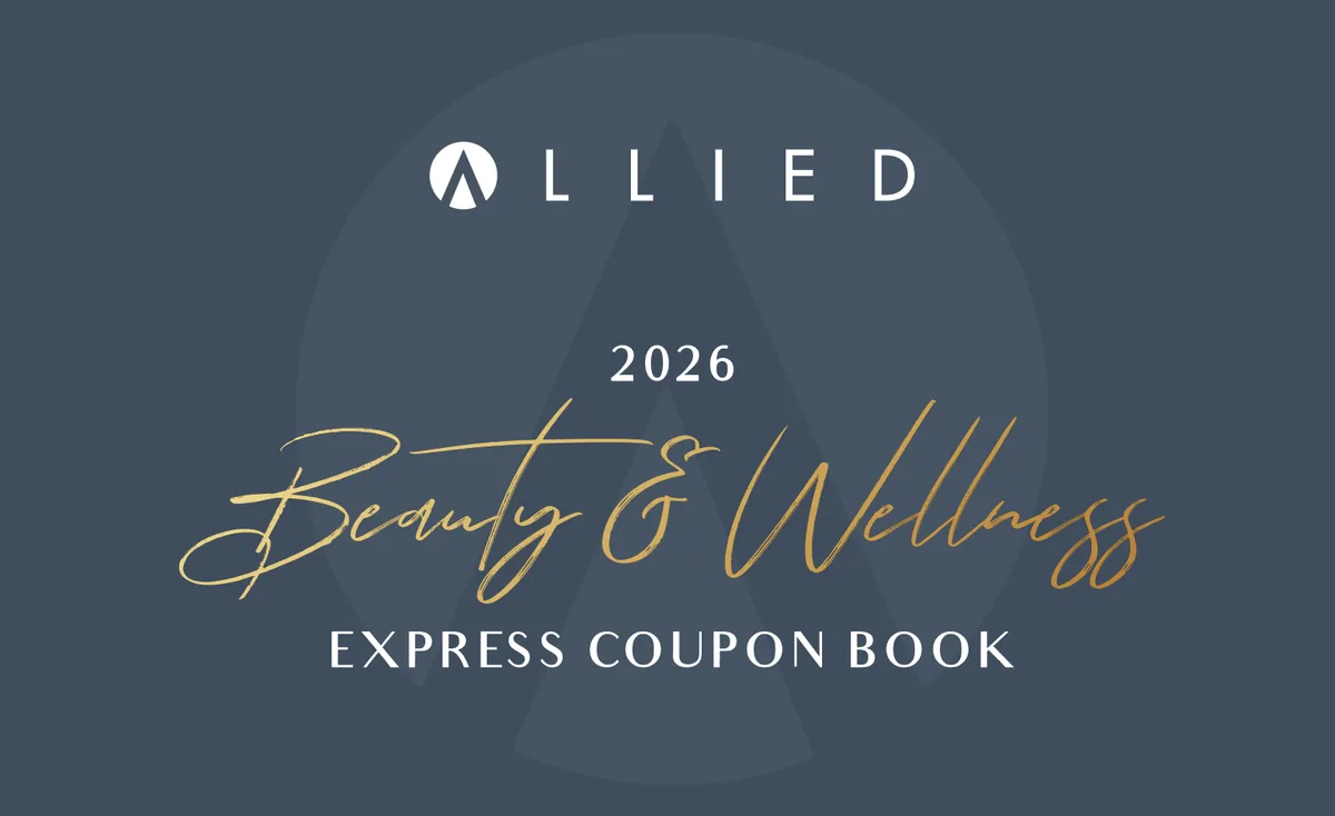 Allied Medical Aesthetics 2026 Beauty & Wellness Express coupon book cover