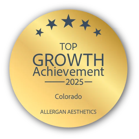 Top Growth Achievement award badge for Allied Medical Aesthetics