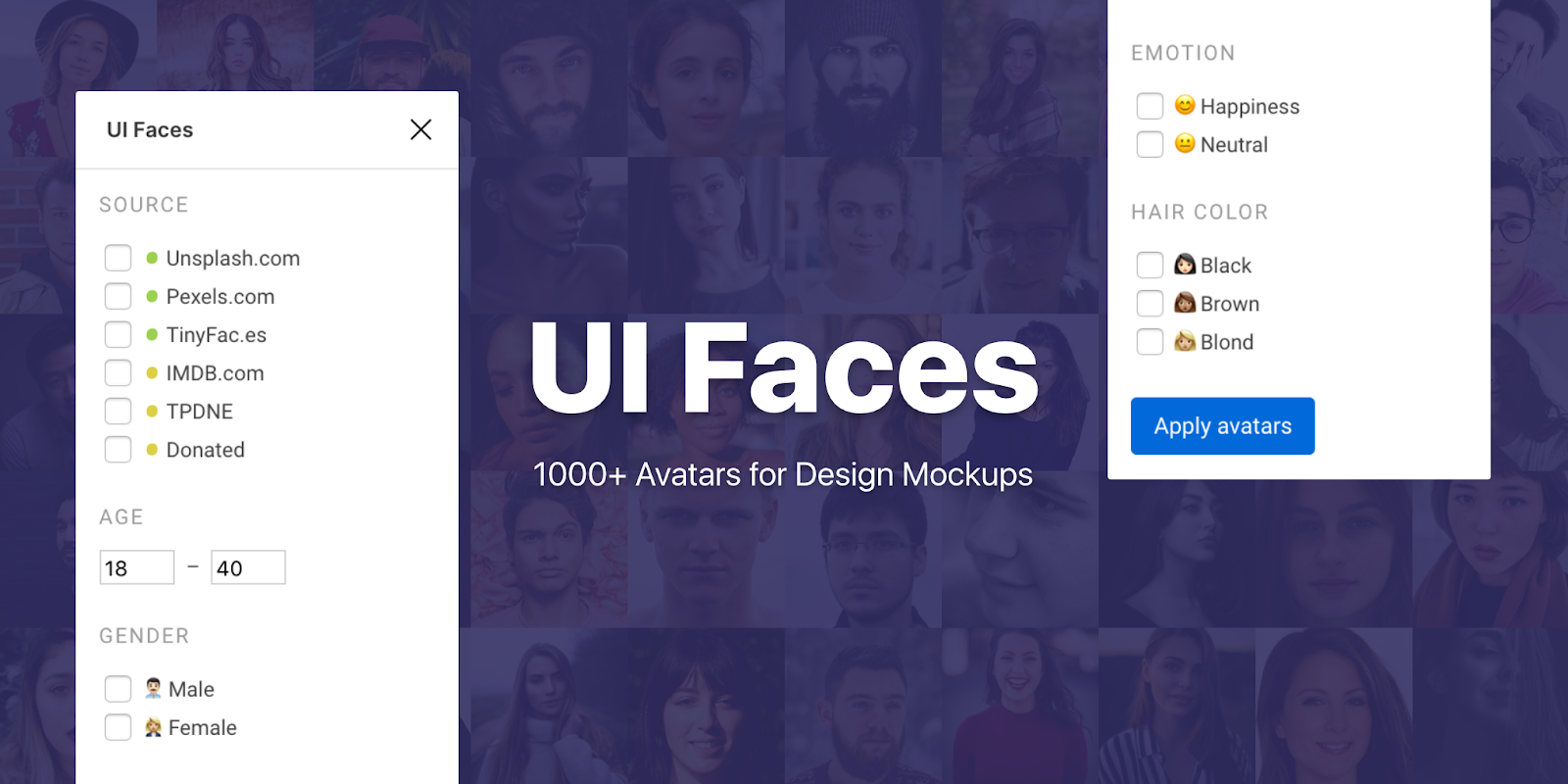 UI faces