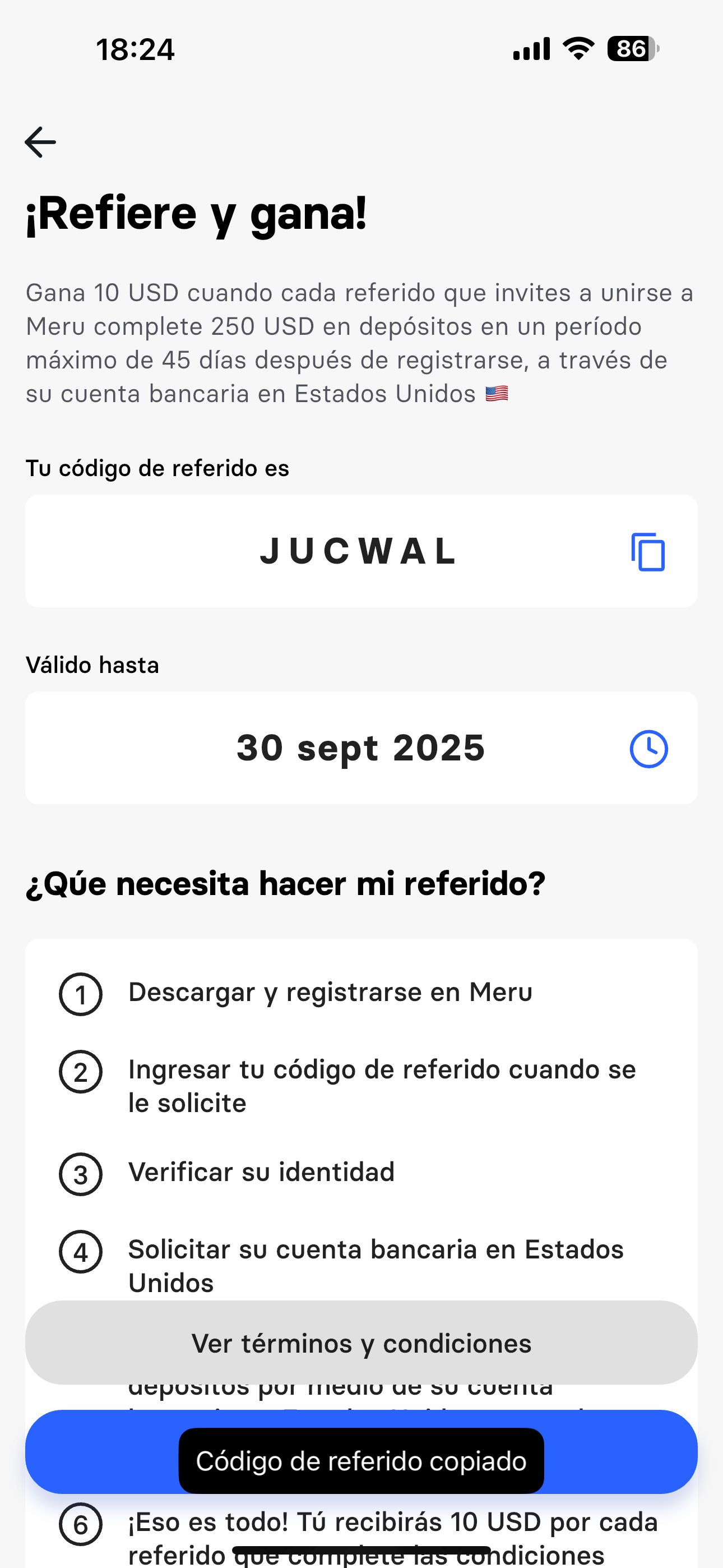 Meru - Invite Friends