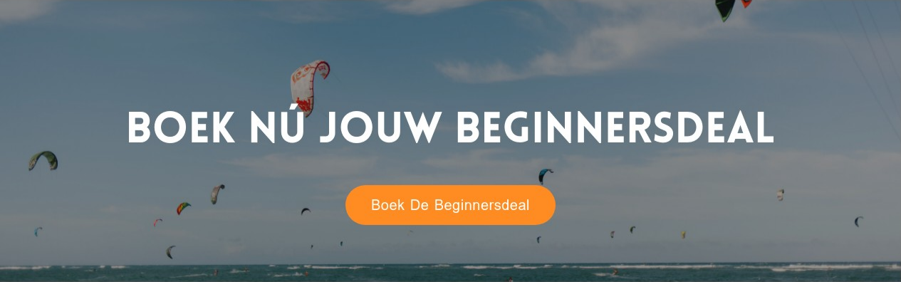 Kites in the air above the beach at Scheveningen - best wind for kitesurfing