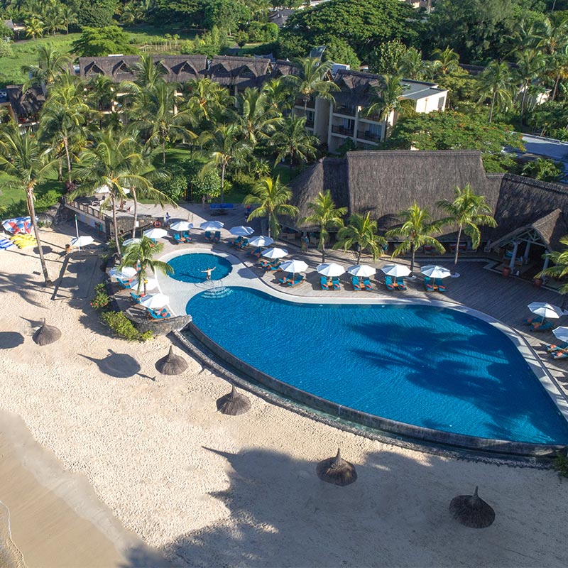 Aerial view of the main pool.