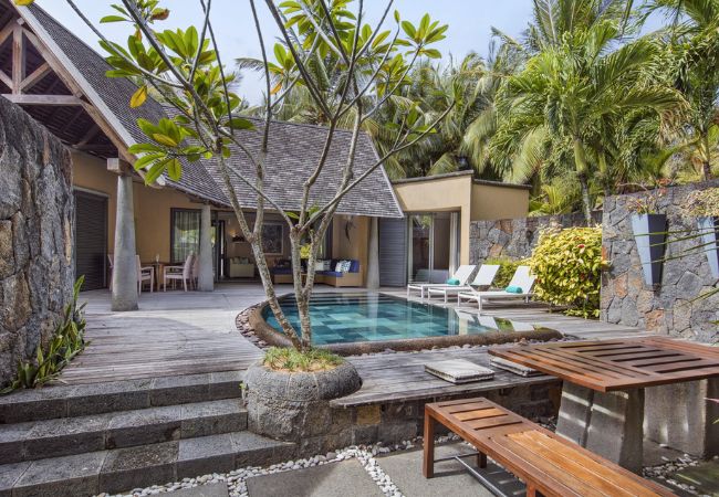 Pool view of the Trou aux Biches Villa