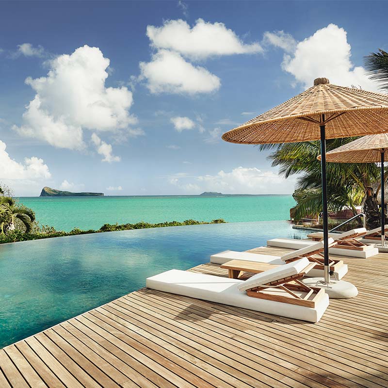 Deck and pool looking towards the northern islands
