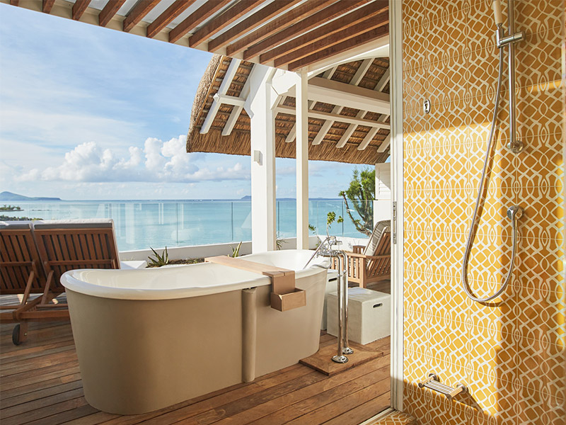 Ocean Junior Suite view over the lagoon towards the northern islands.