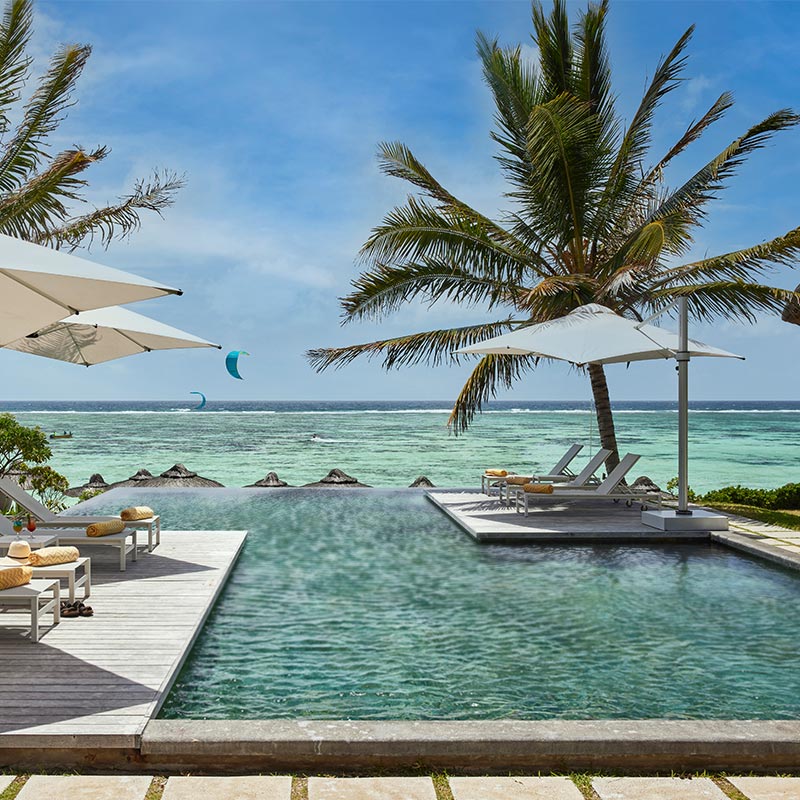 Poolside view of the lagoon