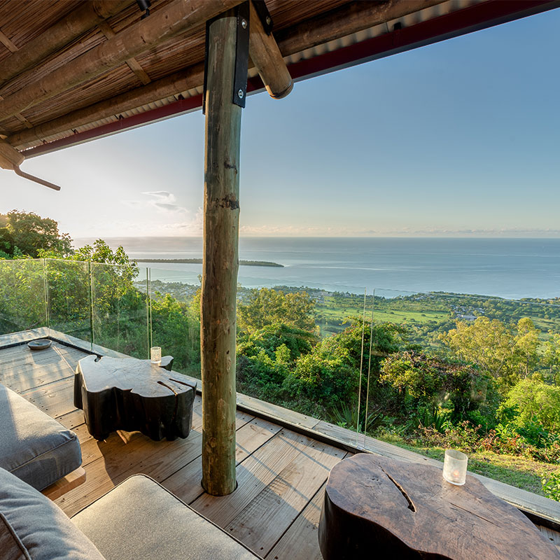 Bar view of south-west coast of Mauritius