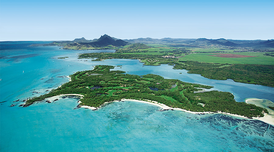 Aerial view of Ile aux Cerfs Golf Course