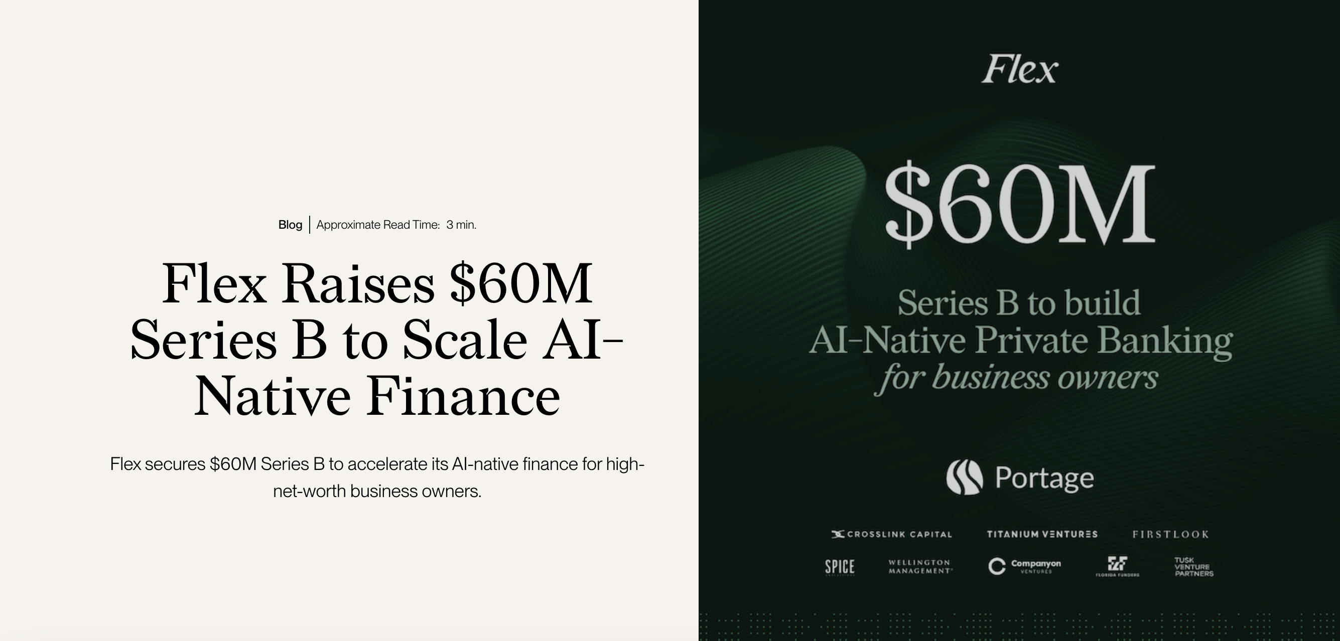 Flex raises $60 million to offer finance tools for mid-sized businesses