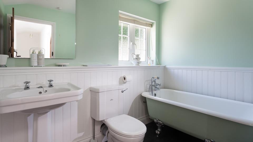 Luxury large free standing bath to unwind in