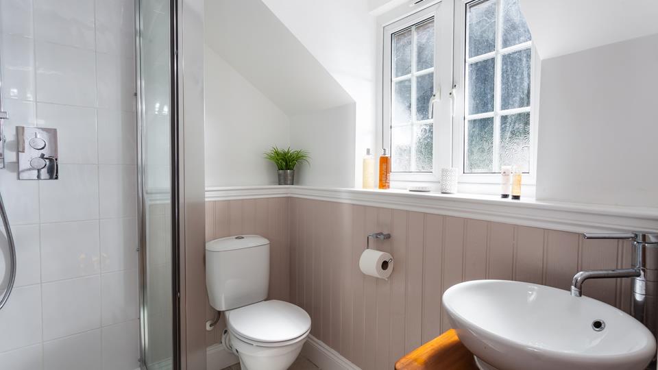 Main bathroom with free standing bath