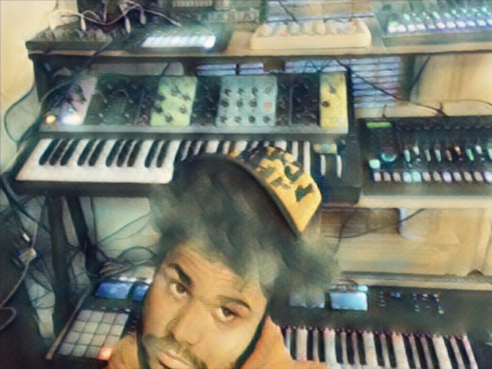 AceMo in his home studio