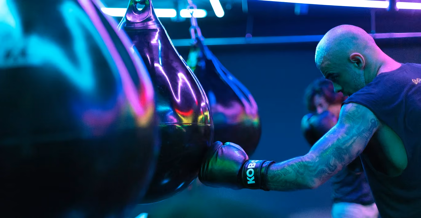 boxing workout at the gym