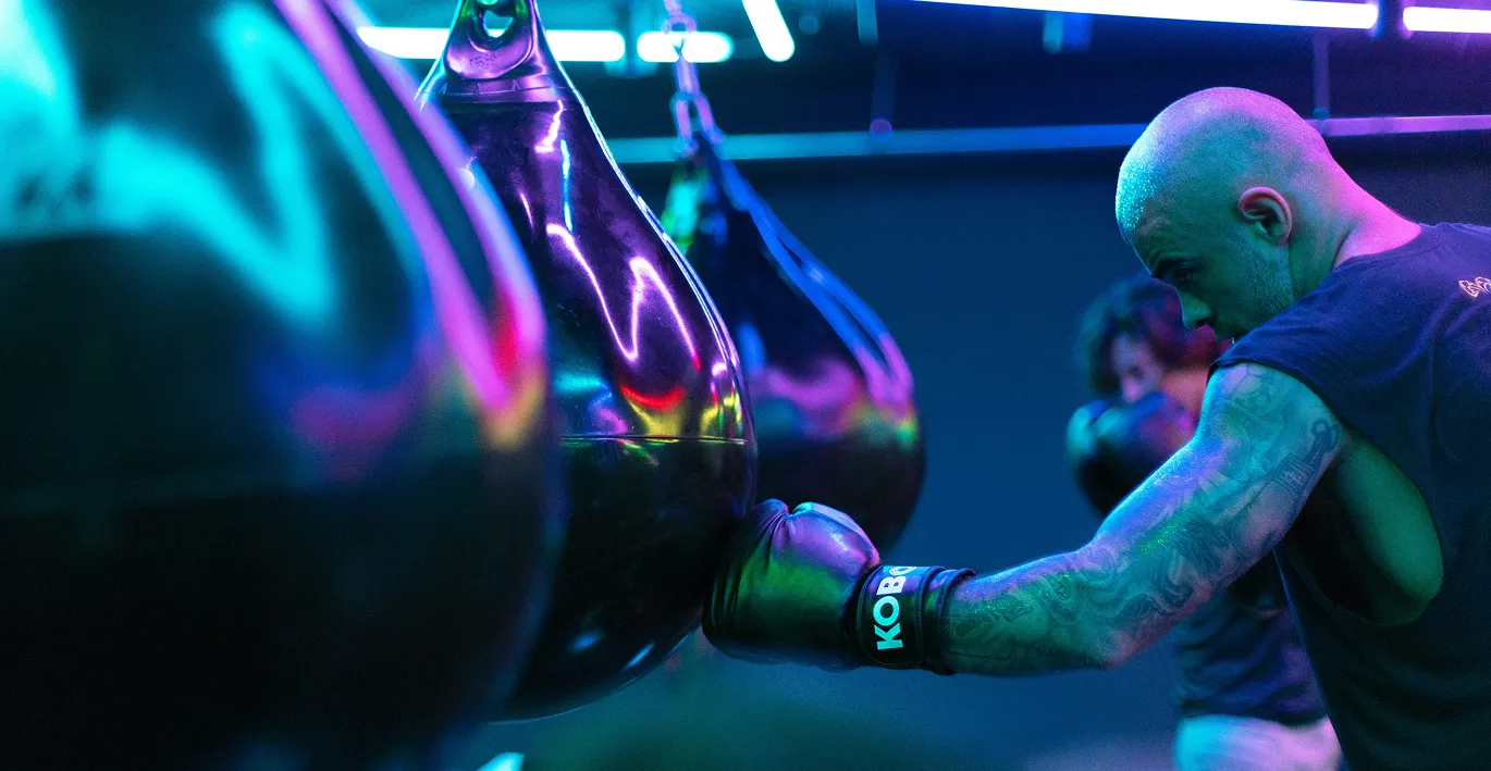 boxing workout at the gym