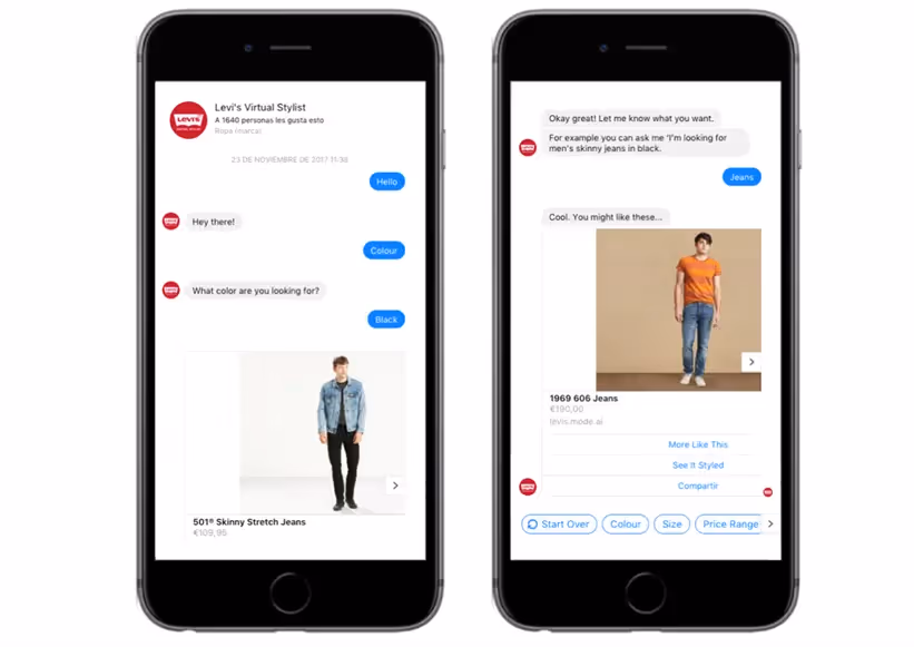 chatbot ecommerce levis