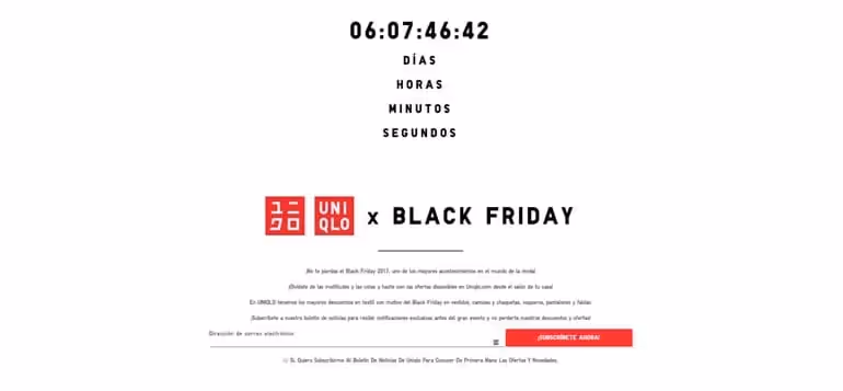 Campaña de Black Friday 2017