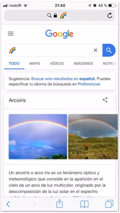 emoji de objetos y conceptos el buscador de Google