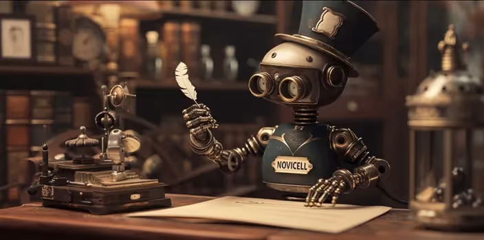 Marketing Automation - autómata victoriano - DALL·E 3