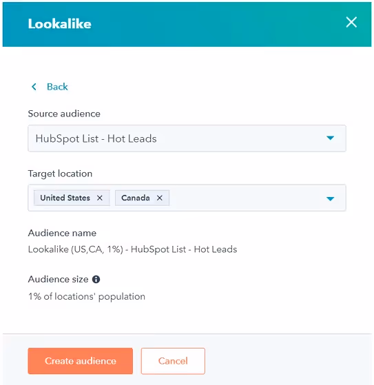 Target y audiencia en hubspot