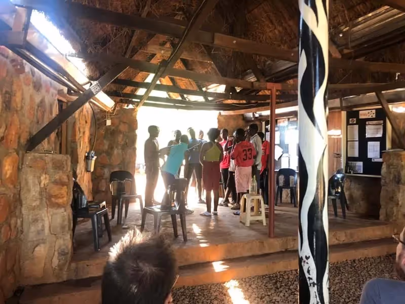 Zambian pupils perform a play