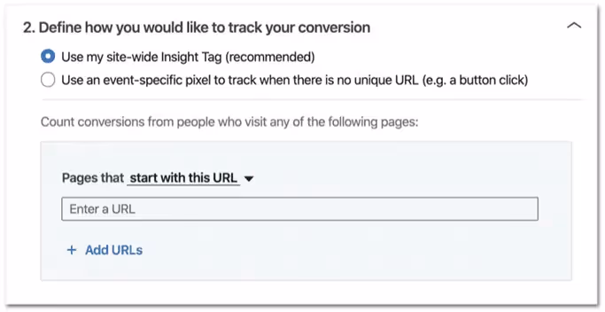 5. como realizar seguimiento conversión linkedin