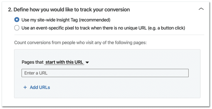 5. como realizar seguimiento conversión linkedin