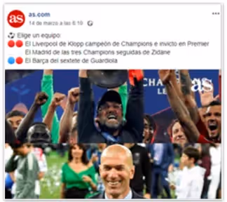 elegir entre dos opciones en redes sociales