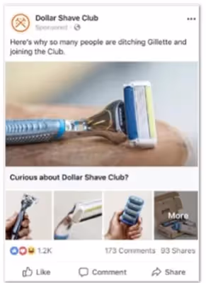 Curiosidades visuales como posts en redes sociales