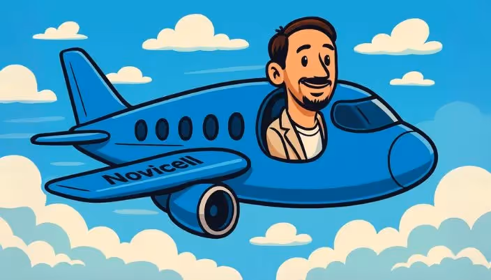 “Pilotless Performance” – Cuando el piloto automático se llama Smart Bidding. Jonathan Terreni, PPC Team Lead, viaja en modo crucero mientras el algoritmo de Google Ads toma el mando. Creado por DALL·E 3.