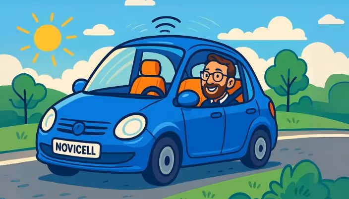 “Hands Off, ROI Up” – Porque en Smart Bidding, soltar el volante es avanzar. Leandro Benitez, Managing Director, se relaja en el asiento trasero mientras Smart Bidding conduce hacia mejores resultados. Creado por DALL·E 3.