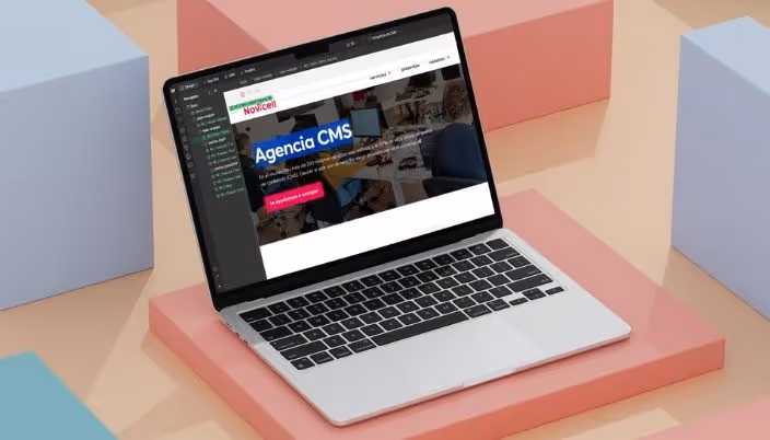 Proyecto de sitio web creado con el CMS de Webflow por Novicell.
