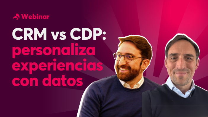 Portada de webinar CRM vs CDP: personaliza experiencias con datos con Leandro Benítez