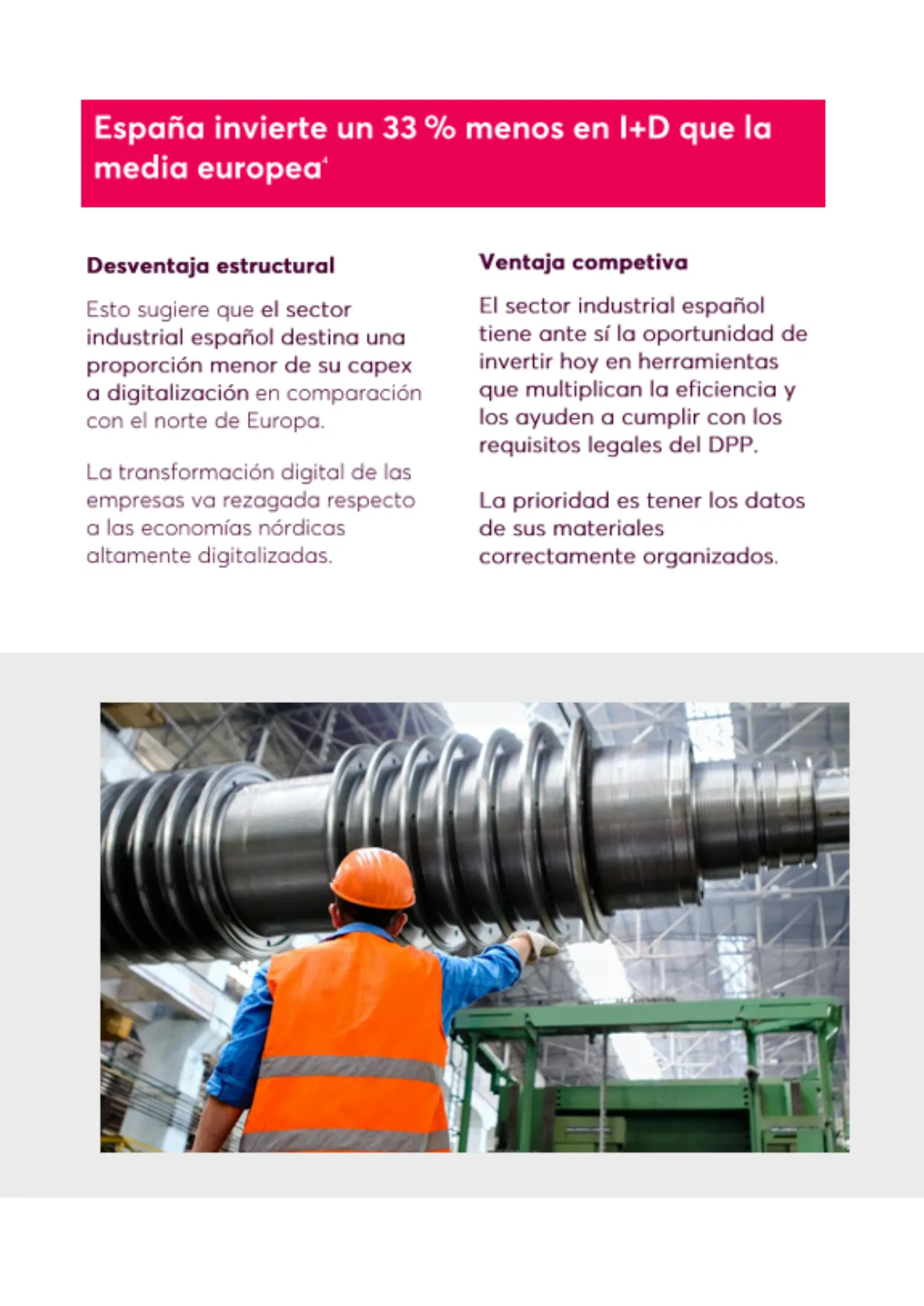 Página siete del informe Pasaporte Digital de Producto: impacto en la industria española