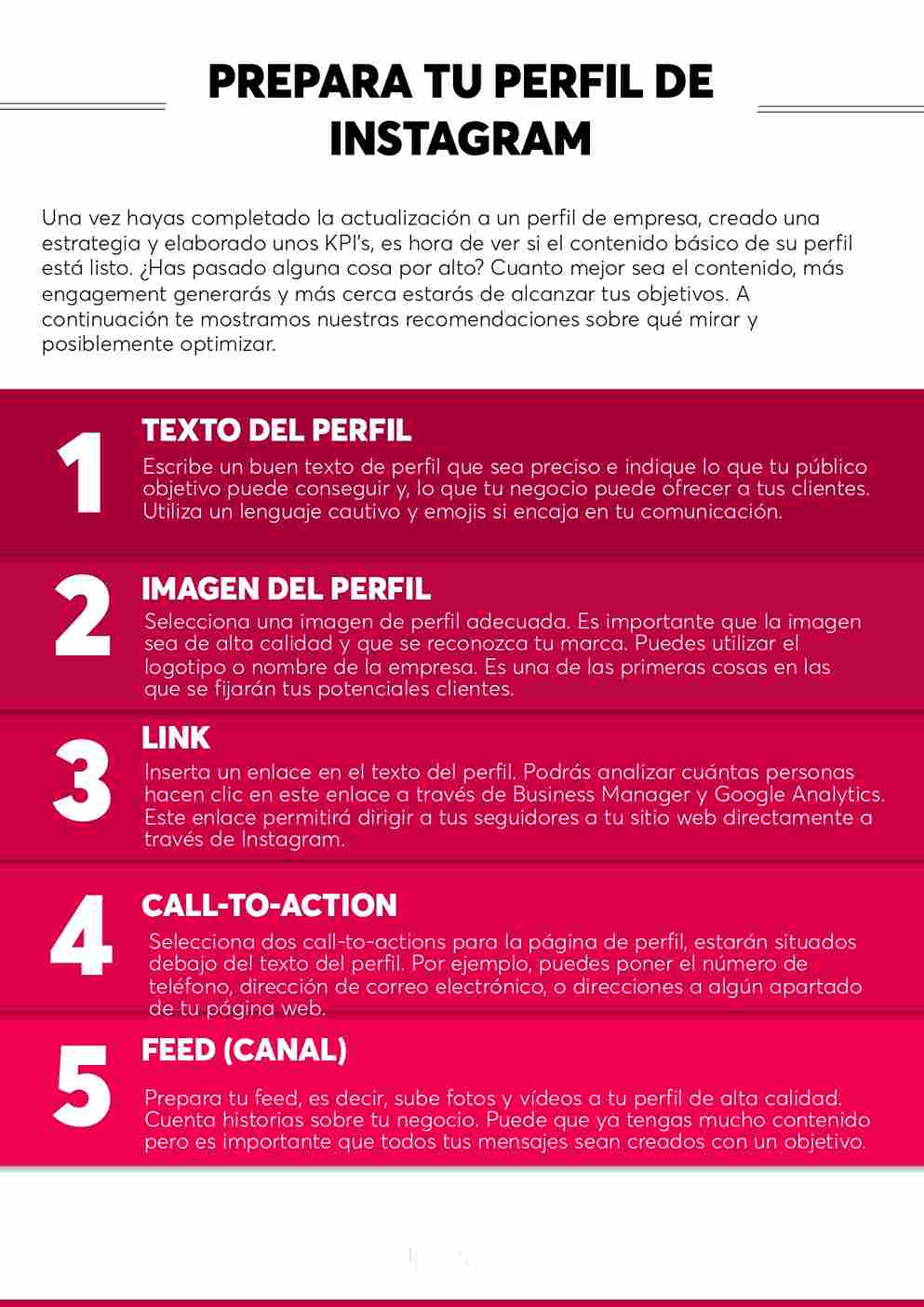 Página dos del informe Instagram para empresas