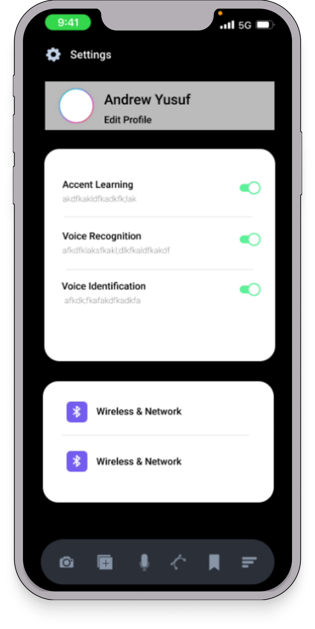 The settings page of the software iKnowNow