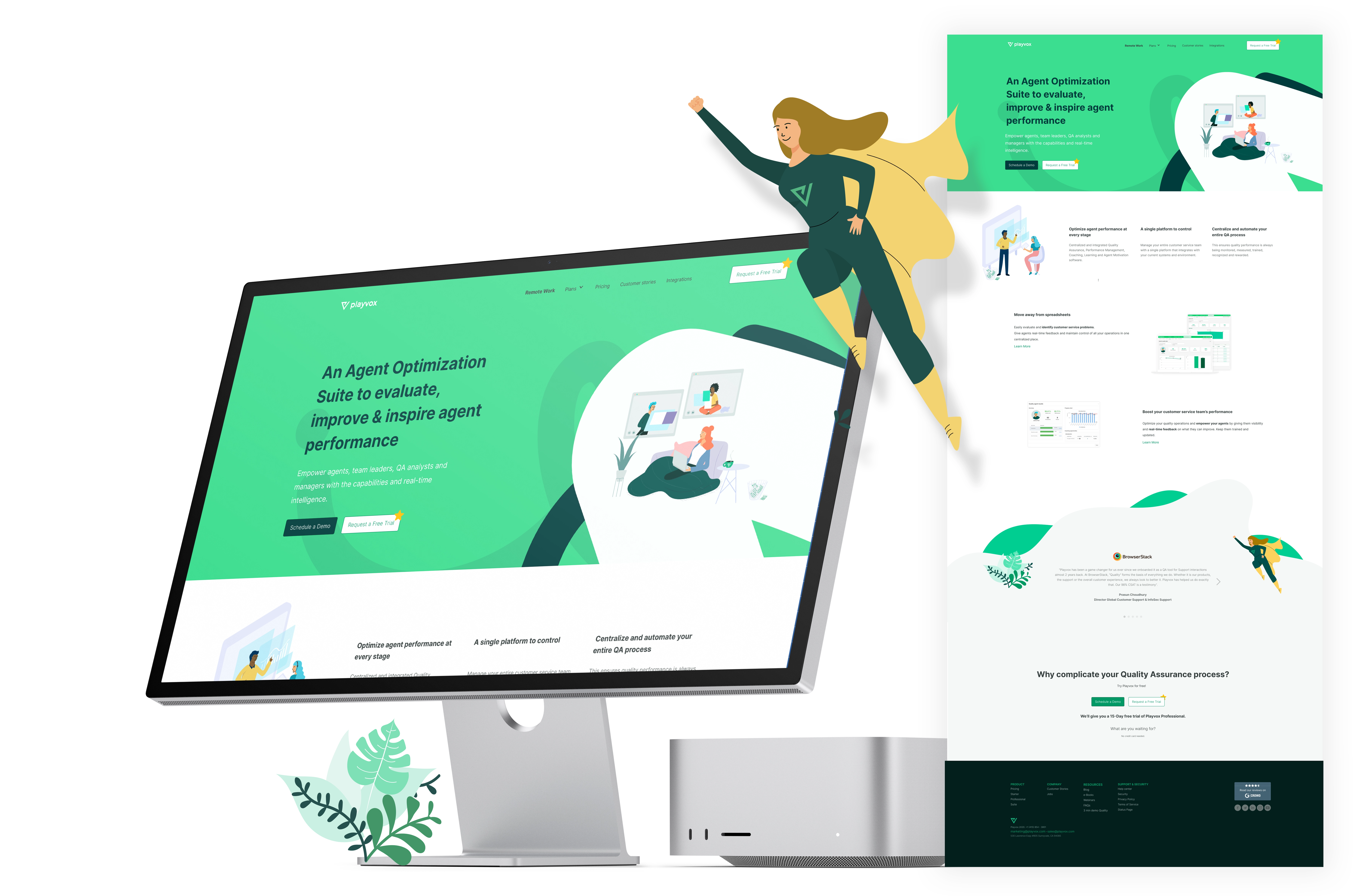 Playvox brand illustration system