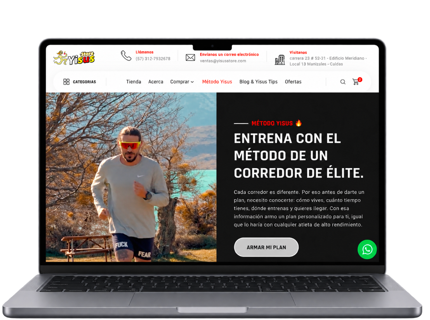 Yisus Store running brand e-commerce