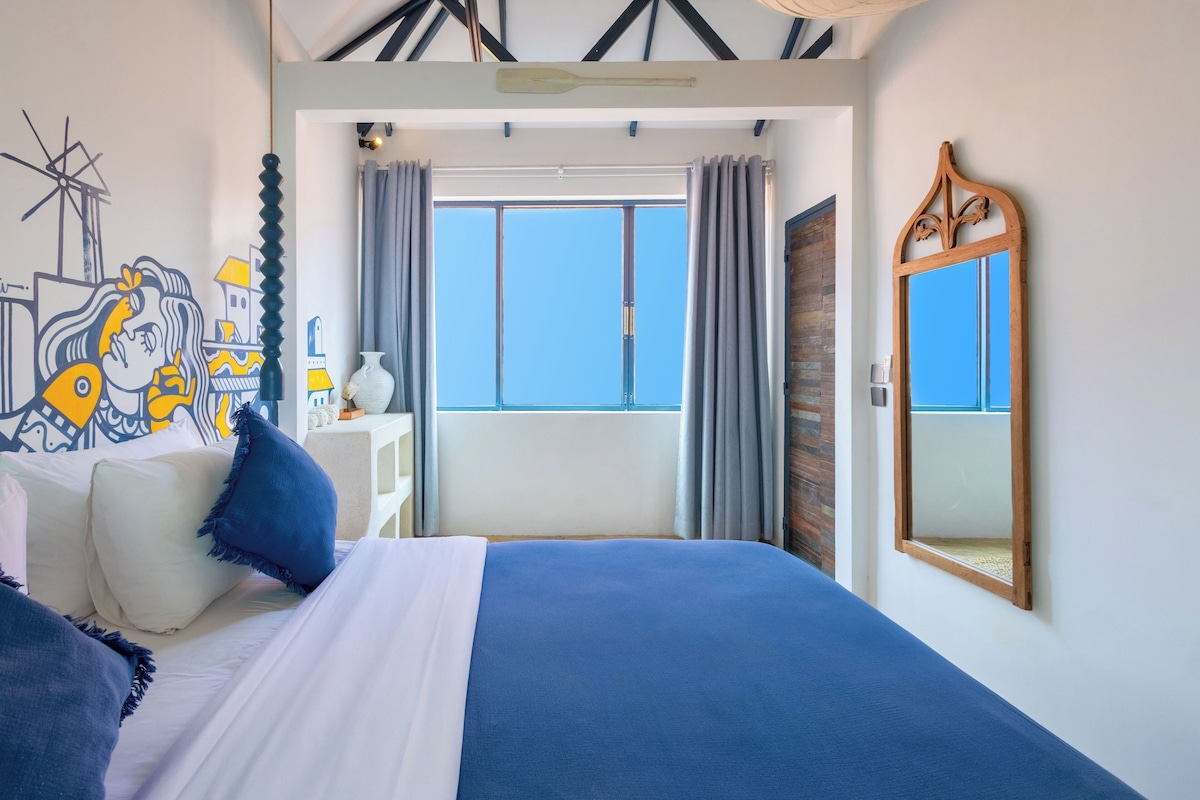 Comfort Apartment | Free WiFi - Studio Santorini - 1 BR Loft in Canggu (Canggu)