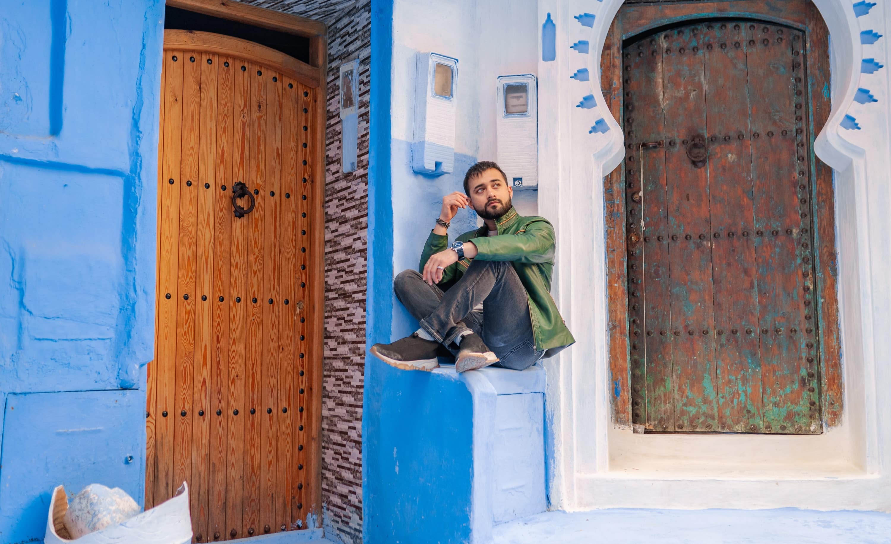 Blue washed streets of Chefchaouen, Morocco
