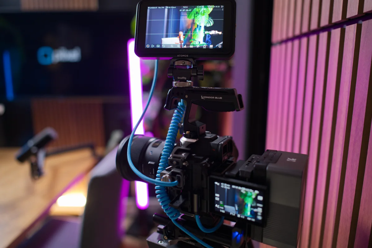 Sony A7IV in Piixel podcast studio