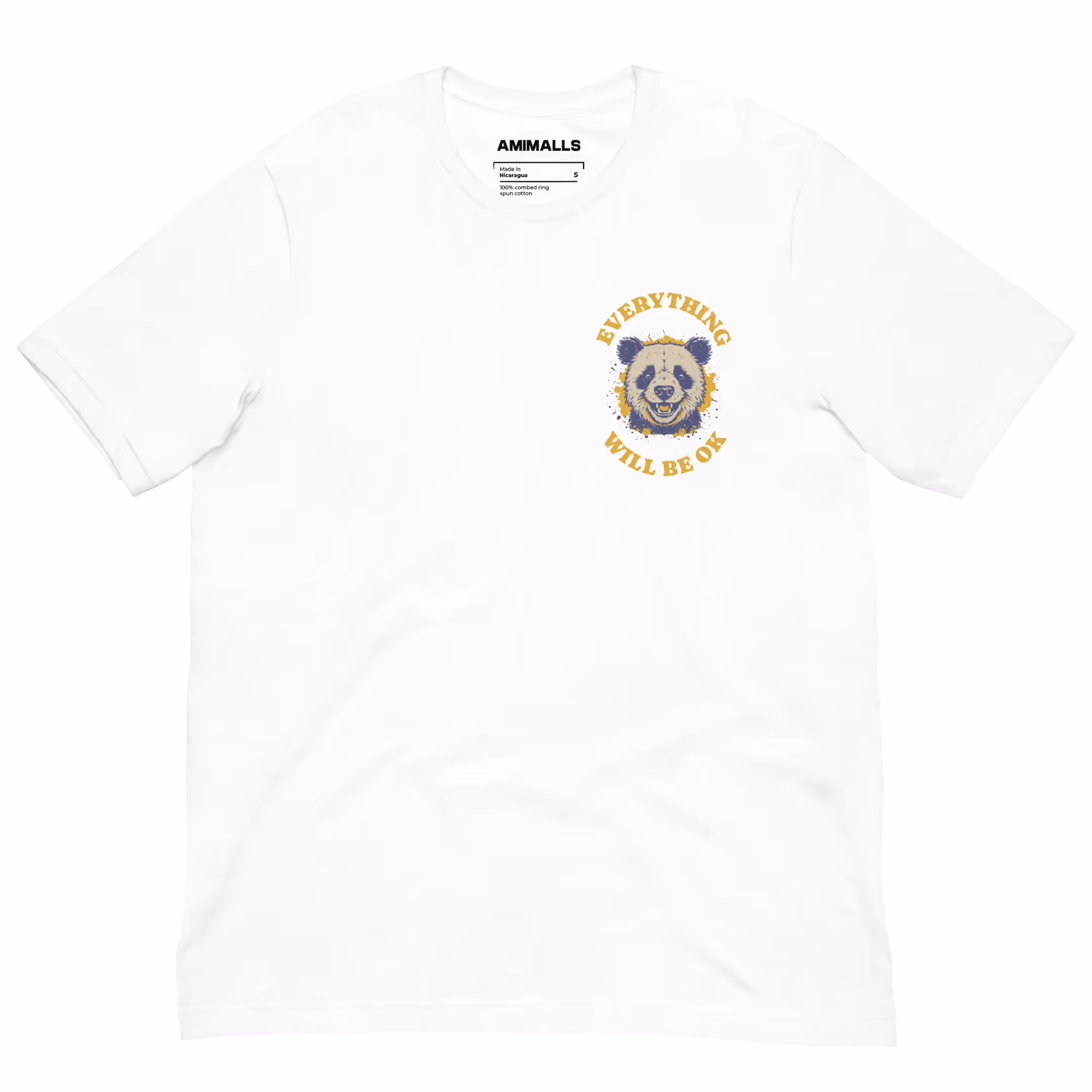 Everything Will Be OK tee with a cheerful panda design, perfect for inspiration lovers.