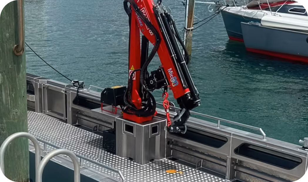 LANDX X11 custom aluminium workboat ramp