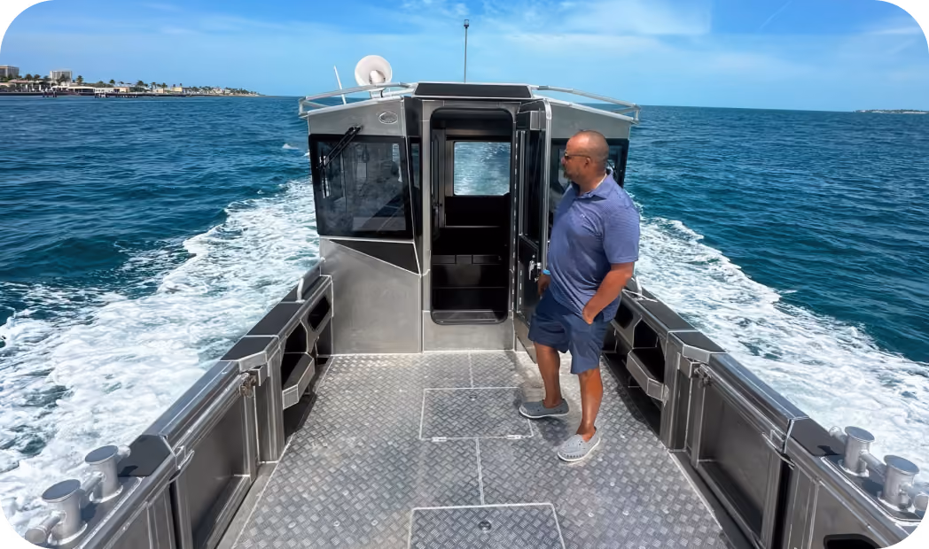 LANDX X11 aluminium work boat