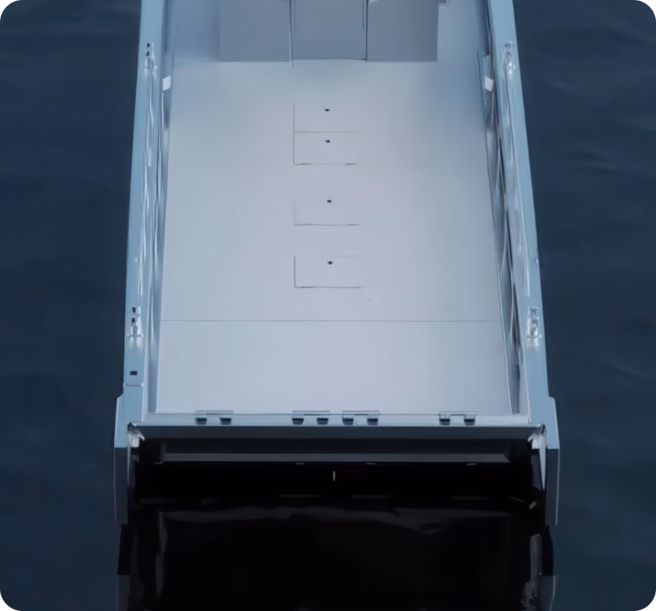 LANDX X12 wide bow loading ramp