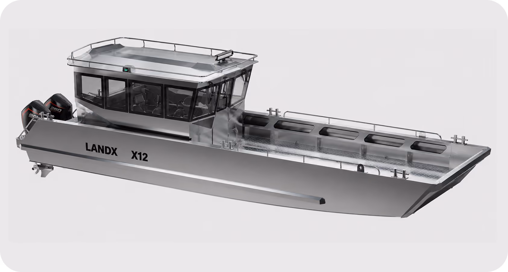 LANDX X12 large cabin model aluminium landing craft