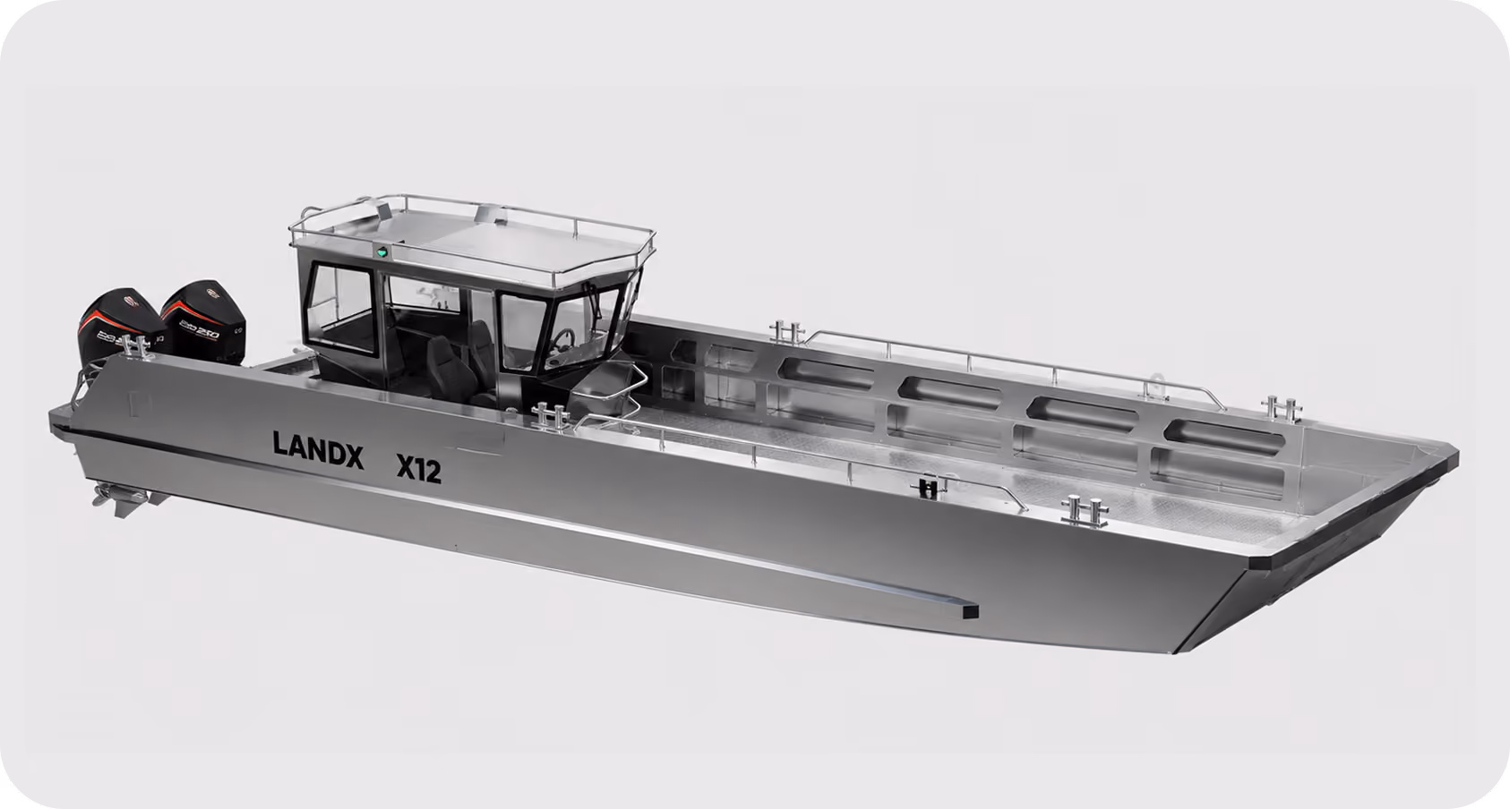 LANDX X12 small cabin model aluminium landing craft