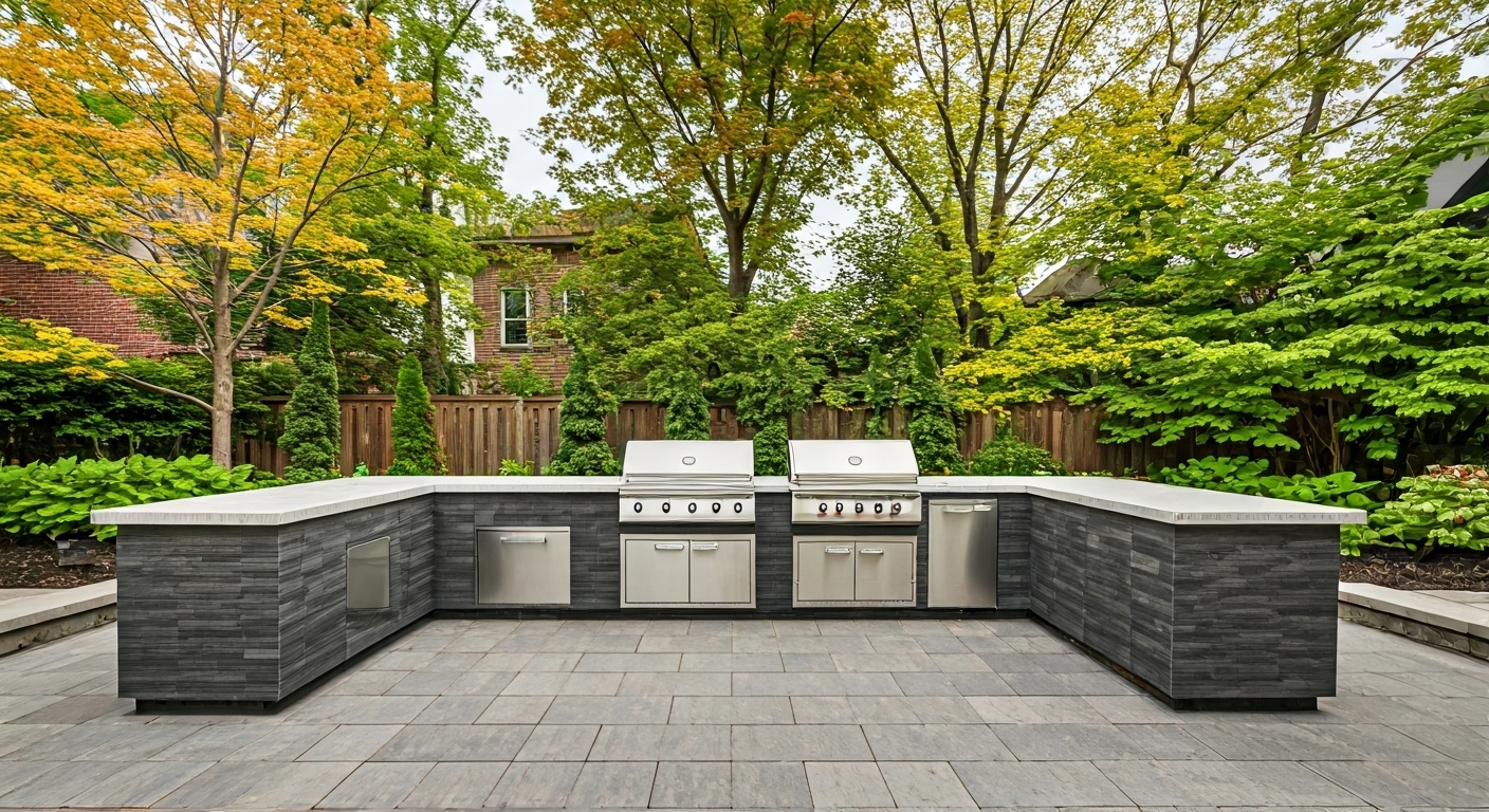 Luxurious outdoor kitchen in Toronto