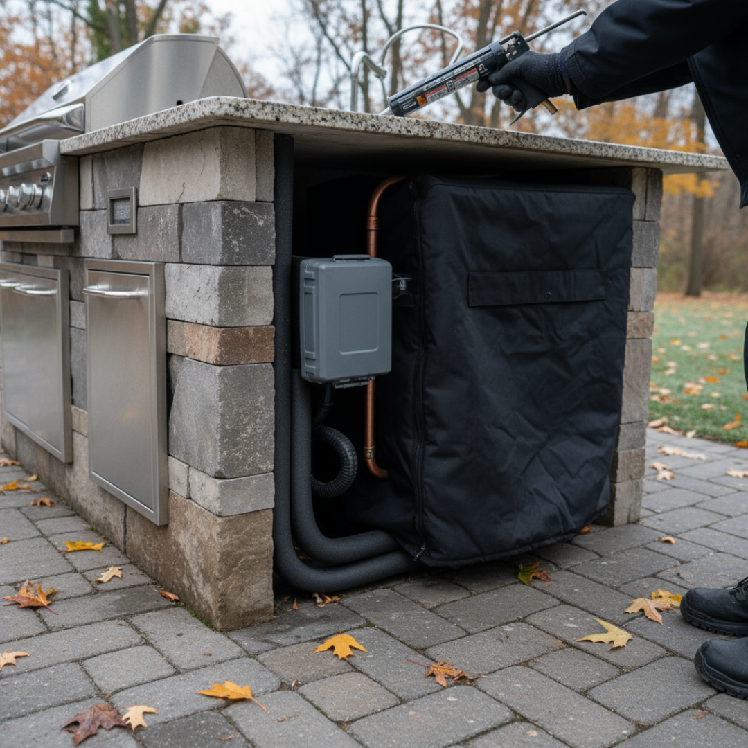 Insulating and Weatherproofing for outdoor kitchen